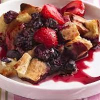 Very Berry French Toast Casserole · Applewood bacon or chicken sausage, scrambled eggs.