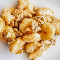 Honey Walnut Shrimp · Battered Shrimp with walnuts in a honey glaze sauce