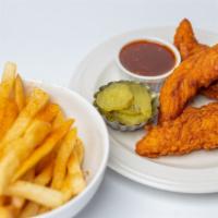 3 Strip Combo · Original or Nashville hot style served with pickles on the side and your choice of one side,...