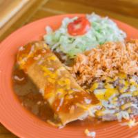 Enchilada · 2 enchiladas. Choice of: Cheese, Beans, Chicken, Beef, Pork, Carnitas, Asada, Nopales, or Sh...