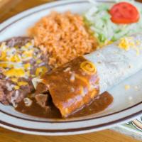 Burrito · 2 burritos. Choice of: Beans, Chicken, Beef, Pork, Carnitas, Asada, Nopales, or Shrimp