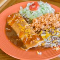 Enchilada · Choice of: beef, pork, chicken, cheese or beans.