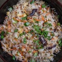 Wok Fried Rice · Steamed Rice, Broccolini Stems, Ginger, Garlic, Scallions, Fresnos. Add Sausage: $4, Chicken...