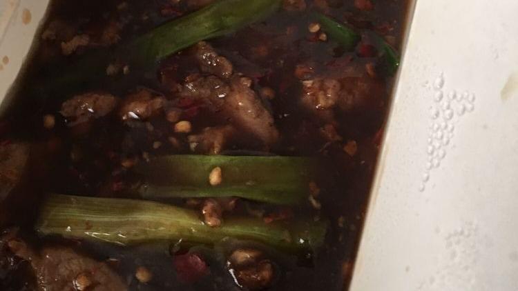 Mongolian Beef Over Steamed Noodle · 