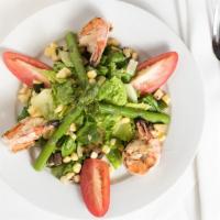 Insalata Di Gamberi · Romaine, grilled shrimp, eggplant, zucchini and onions with extra virgin olive oil and lemon.