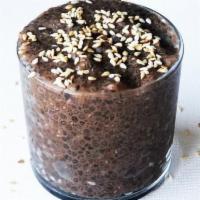 Nutella Chia Pudding · Chia seeds soaked overnight in dairy-free milk and sweetened with raw cane sugar. (Gluten-fr...