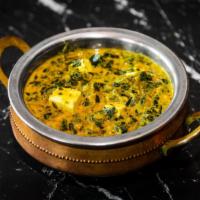 Saag Paneer · Favorite. Homemade cottage cheese cooked in cream and baby spinach.