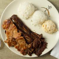 Special Bbq Combo · BBQ short ribs, beef, and chicken.