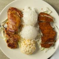 Chicken Combo · BBQ chicken and katsu chicken.