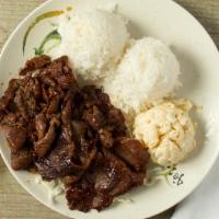 Bbq Beef · Grilled slices of tender beef, marinated in our special teriyaki sauce.