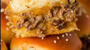 Sliders · (3) mini burgers made from Angus Chuck topped with American cheese, bacon, secret sauce on m...