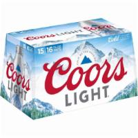 Coors Light Bottle (16 Oz X 15 Ct) · Coors Light is a natural light lager beer that delivers Rocky Mountain cold refreshment with...