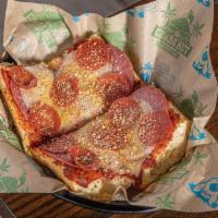 Dank (Pizza Sub) · Genoa salami, pepperoni, marinara, double provolone & Shake
