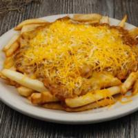 Chili Cheese Fries · *********POPULAR ITEM 
Chili cheese fries (small unless you choose the large size)
fries, ch...