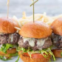 Trio Of Sliders · Certified Angus Beef with Our Thousand Island, Shredded Lettuce, Grafton Cheddar, Sliced Tom...