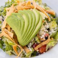 South Of The Boulevard · Chopped Grilled Chicken, Romaine, Black Beans, Cherry Tomatoes, Grilled Corn, Avocado, Cotij...