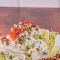 Wedge Salad - Dinner · Iceberg, bacon, tomatoes, scallions, blue cheese dressing