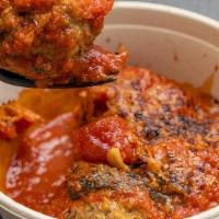 Danny Boy'S Famous Meatballs · 4 juicy beef and pork meatballs with slow cooked tomato sauce