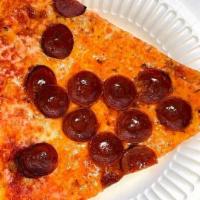 Pepperoni Slice · Classic cheese slice topped pepperoni cups