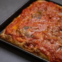 Sicilian Red · Sicilian style square slice thick crust with roasted tomato sauce (PIE DOES NOT COME WITH CH...
