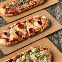 Pepperoni Flat Bread Pizza · Pepperoni, Marinara sauce, Mozzarella cheese