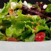 (Veg)* Tavern’S House Salad  · Mixed baby greens, crisp romaine, baby heirloom tomatoes, cucumbers, shaved red onion, house...