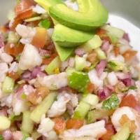 Tostada Ceviche De Camaron · Shrimp with lemon