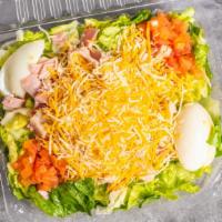 Chef Salad · Chef’s Salad is a classic salad made with lettuce, tomato, sliced ham, turkey,  cheese, and ...