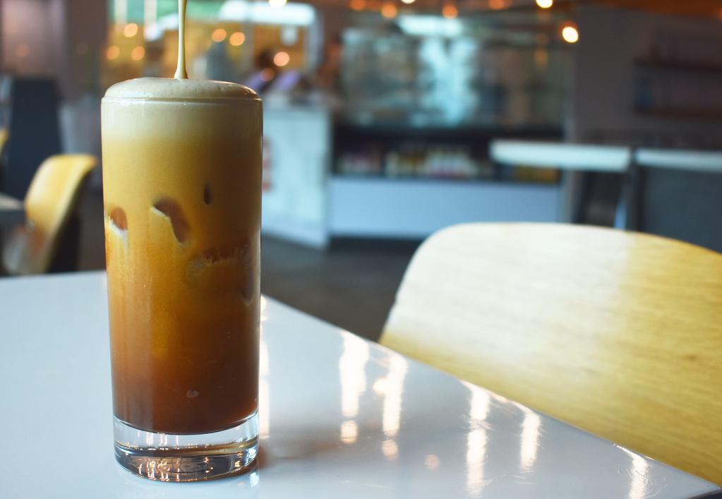 Espresso Fredo · Local favorite. Over Ice. 24 oz only. Quad Shot Espresso whipped with cane sugar and served over Ice. Syrup Substitute for an additional charge.