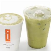 Traditional Matcha Green Tea Latte · Organic Japanese Matcha Green Tea, Local Honey, Textured Milk.