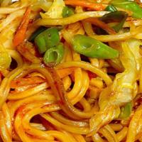 Thai Chow Mein Noodle · Pan-fried egg noodles with garlic, broccoli, celery, carrot, bell pepper, cabbage,
snow peas...