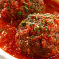 Meatballs · Ground Beef, Pork, Veal, Seasoned Breadcrumbs