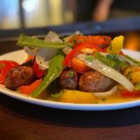 Sausage & Peppers · Grilled, Hot & Sweet Sausage, Bell Peppers, Onion