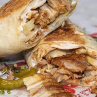 Chicken Sandwich · Chicken Shawarma Pita bread, garlic sauce, pickles.