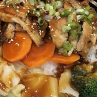 Chicken Bowl · Grilled Chicken with Steamed white rice and steamed broccoli, cabbage,carrot.
Homemade teriy...