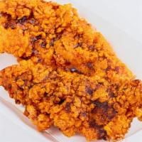 3 Large Chicken Tenders · Hand Battered using our special breading recipe, these all-white meat tenders are crispy on ...