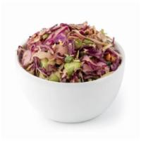Chinese Cabbage Salad · green & red cabbage, green onions, almonds, sesame seeds, sweet dressing