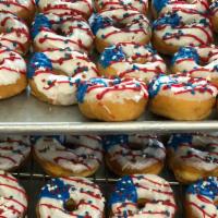 1 Amercan Flag Donuts Cake Or Raise  · large order 1 day ahead , need time to prepare