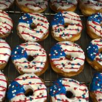 1 American Flag Cake Or Raise Donuts  · order 1 day ahead , more time to bake