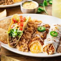 Create Your Own Combo - Pick 4 · Choose any four. Served with Mexican rice and choice of beans.