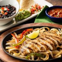 Border Smart Chicken · 650 cal. Mesquite-grilled chicken with sautéed onions and red and green bell peppers. Served...