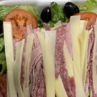 Antipasto Salad · Mortadella, salami, lettuce, tomatoes, cheese and olives.
