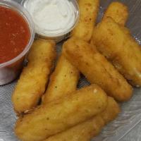 Breaded Mozzarella Sticks (8) · Served with our homemade ranch and marinara sauce.