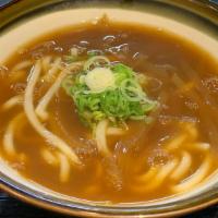 Curry Noodle In Soup · (Udon or Soba) noodle, Curry soup(fish broth),  green onion.