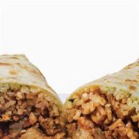 Carne Asada Burrito · Carne asada, rice, beans, onions, lettuce, house salsa in a large flour tortilla. Substitute...