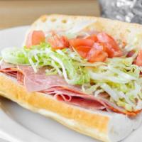 Italian Cold Cut  · Capicola, Mortadella, Dry Salami, Provolone, lettuce, Tomato, Italian Vinaigrette