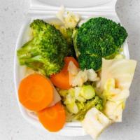 Vegetables · Cabbage, broccoli and carrot.