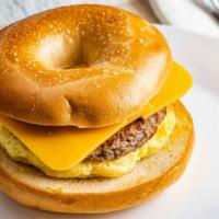 Breakfast Sandwich · Scrambled eggs, choice of bacon, ham or sausage choice of bread, croissant, bagel or english...