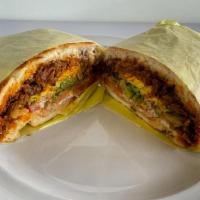  Breakfast Torta Sandwich · Baked bread, meat, eggs, potatoes, cheese and mayonnaise