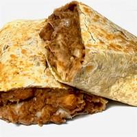 Large Bean & Cheese Burrito · Refried beans and jack cheese.